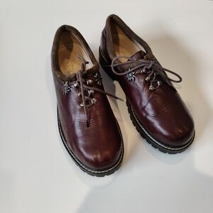 Oben Vintage Women's Leather Brown Oxford Shoes